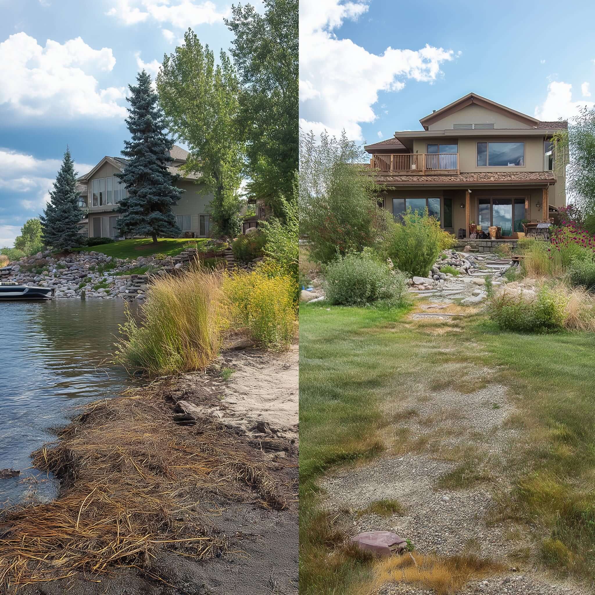 Recently completed erosion control project